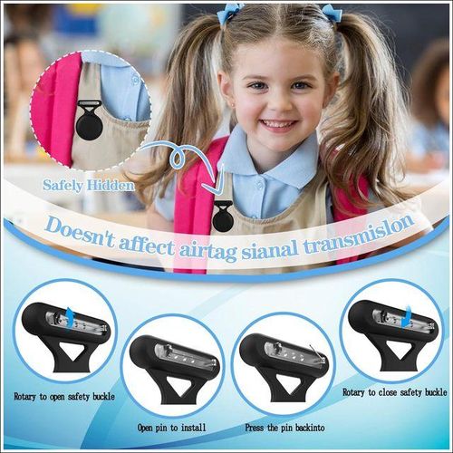 Silicone Airtag Holder For Kids Elderly Hidden Gps Kid Airtag Case With Invisible Pin Anti Lost Air Tag Case Cover For Toddlers