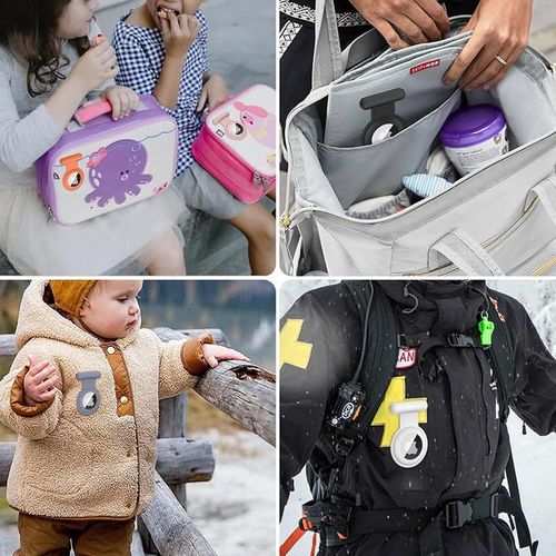 Silicone Airtag Holder For Kids Elderly Hidden Gps Kid Airtag Case With Invisible Pin Anti Lost Air Tag Case Cover For Toddlers