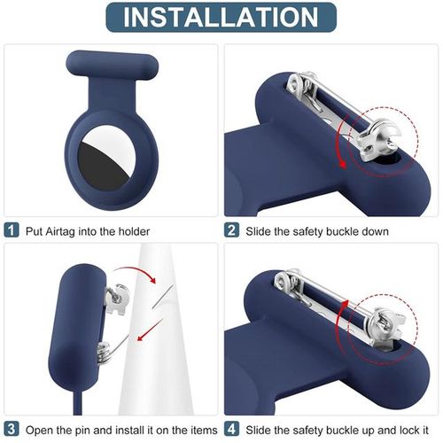 Silicone Airtag Holder For Kids Elderly Hidden Gps Kid Airtag Case With Invisible Pin Anti Lost Air Tag Case Cover For Toddlers