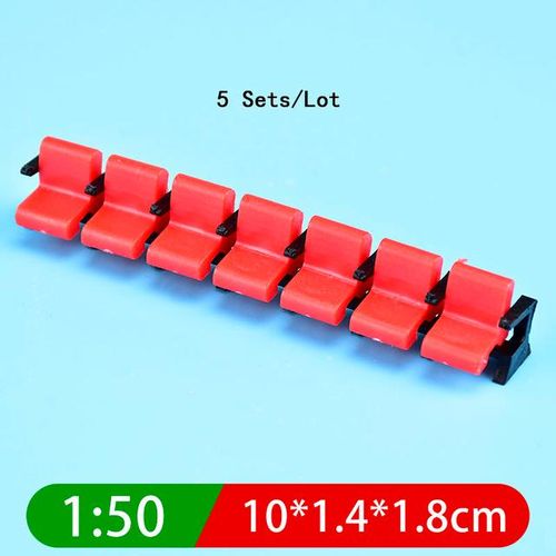 Miniature Cinema Chair Model Scale 1:50 1:75 1:100 Architecture Model Seats Toy Theaters Scenery for Decoration 5 Sets/Lot