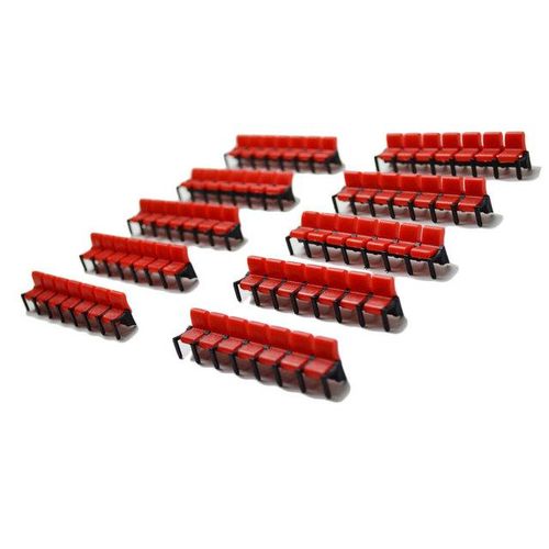 Miniature Cinema Chair Model Scale 1:50 1:75 1:100 Architecture Model Seats Toy Theaters Scenery for Decoration 5 Sets/Lot