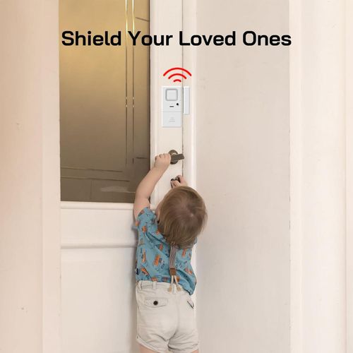 Door Window Alarms - 4 Pack - Adjustable Volume, Chime/Alarm, Wireless, Door Window Alarm Sensor for Home Security, Kids Safety,