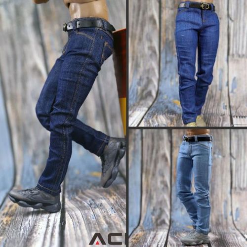 ACNTOYS 1/6 Scale Trend Doll Clothing Men's Jeans With Belt ACN001 Model Toy Clothing for 12 Inch Dolls Action Figure