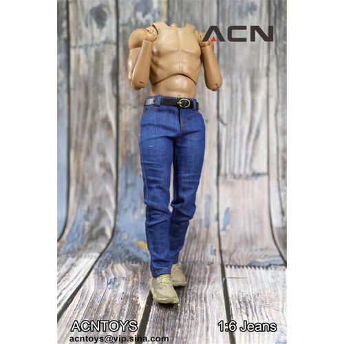ACNTOYS 1/6 Scale Trend Doll Clothing Men's Jeans With Belt ACN001 Model Toy Clothing for 12 Inch Dolls Action Figure