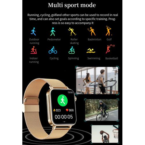 Y13 Lady's Business Bluetooth Smart Watch With 2 Pair Straps Sport Fit Healthy Monitor Android iOS Women Smartwatch Band