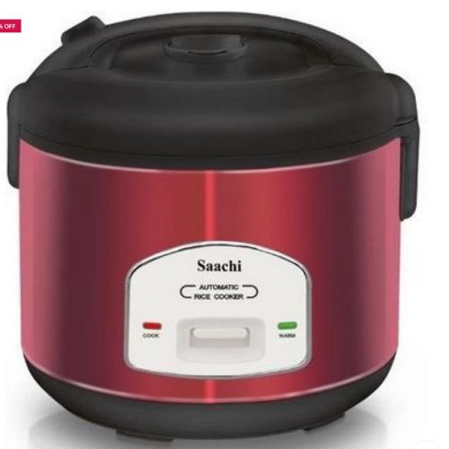Saachi 1.8 L Rice cooker And 3l Flask - Red