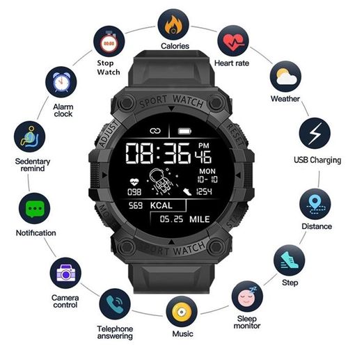 FD68 Smartwatch Talk Blood Pressure Exercise Tracker
