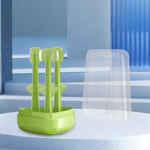 2 Baby Toothbrush Set Brush For 0-18 Months Newborn Green
