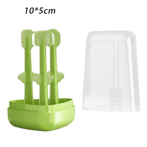 2 Baby Toothbrush Set Brush For 0-18 Months Newborn Green