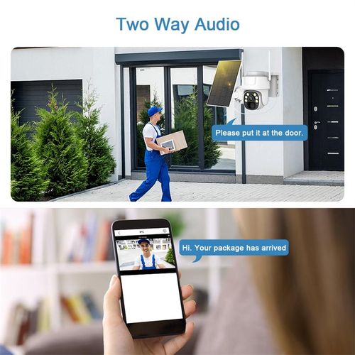 Outdoor waterproof Solar Camera With solar panel cctv outdoor security camera system 4g wireless HD full color night vision
