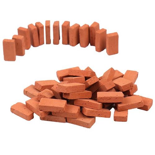 50pcs Miniature Brick Tile Modeling Clay Tile for Model Architecture Material Brick House Model Building kit Construction Set