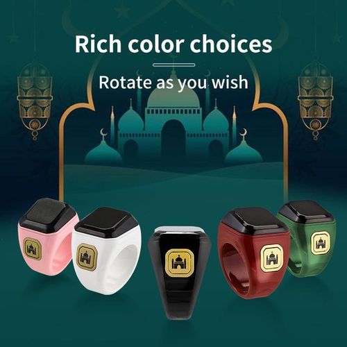 Smart Ring Tally Tasbeeh Counter 5 Prayer Time Reminder Bluetooth Speaker