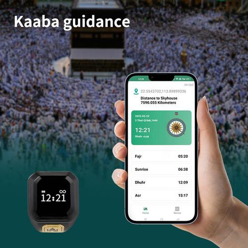 Smart Ring Tally Tasbeeh Counter 5 Prayer Time Reminder Bluetooth Speaker