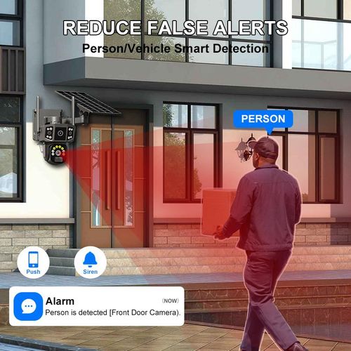 New Outdoor full color WiFi 4G sim card lte cctv security solar panel camera pir human detection 4g wifi solar power ptz camera