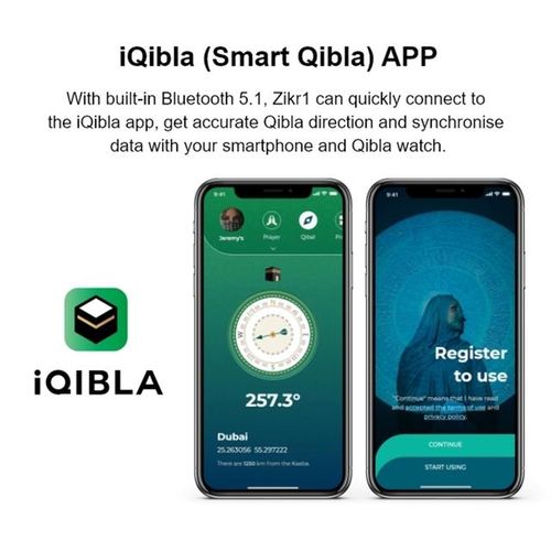 Iqibla Smart Tasbih Tally Counter Ring For Muslims Zikr Digital Tasbeeh 5 Prayer Time Reminder Waterproof