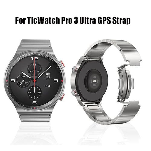 Porsche Metal Band For Ticwatch Pro 3 Ultra Gps Strap For Ticwatch Gtx S2 E2 Correa Bracelet 22mm Wristbands Accessorie