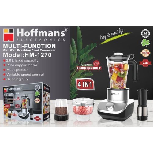 Hoffmans Multi-Function Blender  4 In 1 - Black