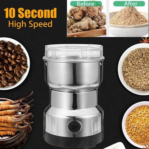 Generix  Electric Cereals Grain Grinder Mill Spice Herbs  Coffee Bean   Stainless Steel  Sliver