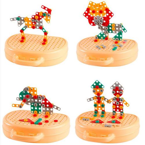 Children Electric Drill Toolbox Driller Games Tool Toy for Boys 4 6 Years Old Montessori Screw Puzzle Kid Pretend Play Toys