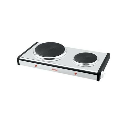 Saachi Hot Plate Solid Double Electric Cooker/ Burner - White,Black