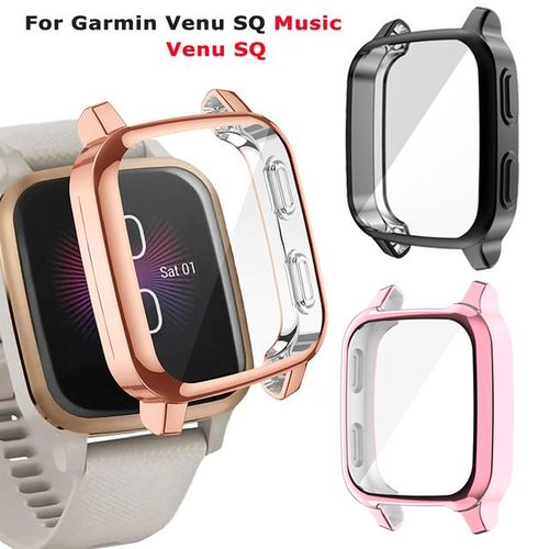 Tpu Electroplated Case Cover Protective For Garmin Venu Sq Garmin Venu Sq Music Bumper Screen Protector