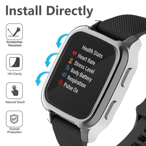 Tpu Electroplated Case Cover Protective For Garmin Venu Sq Garmin Venu Sq Music Bumper Screen Protector