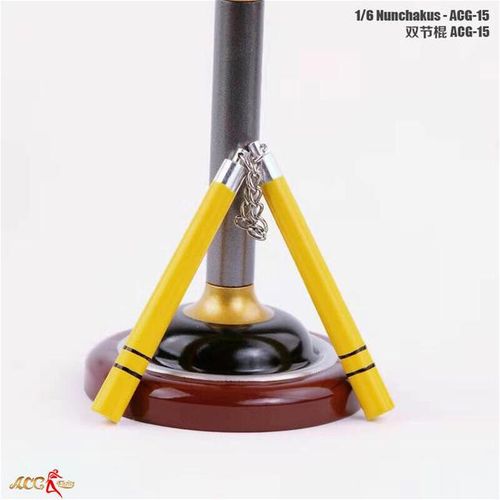 1/6 Scale Wooden Kung Fu Nunchaku Model Toys Fit For 12'' Kung Fu Master Action Figure Body