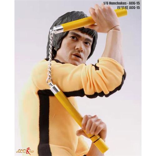 1/6 Scale Wooden Kung Fu Nunchaku Model Toys Fit For 12'' Kung Fu Master Action Figure Body