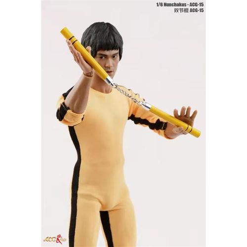 1/6 Scale Wooden Kung Fu Nunchaku Model Toys Fit For 12'' Kung Fu Master Action Figure Body