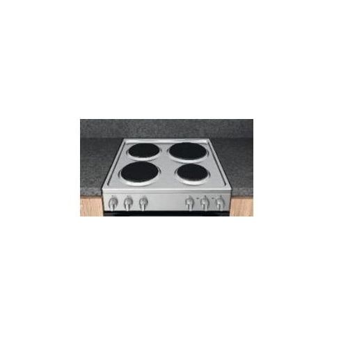Ariston 60/60cms Cooker with 4 Electric Plates AS67E4KHX- Inox (01 Year Warranty)