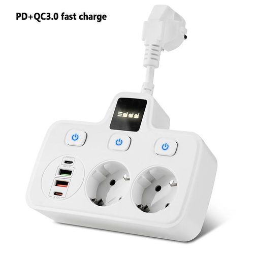 Power Strip EU AC Outlet Socket Multiprise Smart Home Extension Electrical Adapter Wall