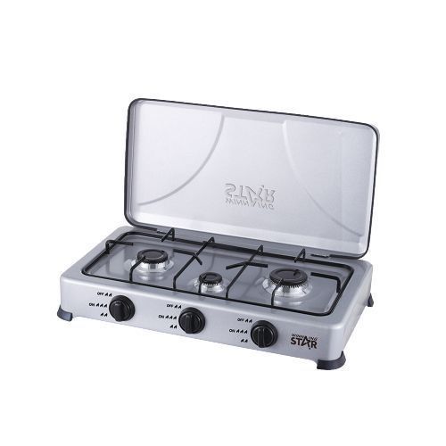 Winningstar Deluxe Tripple Burner Gas Stove-Silver