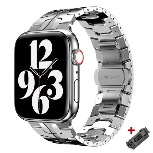 For Watch 7se New Man Stainless Steel Metal Strap For Iwatch 7 6 5 4 3 2 45mm 44mm 42mm 41mm 40mm 38mm Bracelet