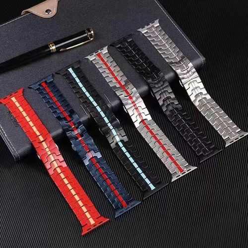 For Watch 7se New Man Stainless Steel Metal Strap For Iwatch 7 6 5 4 3 2 45mm 44mm 42mm 41mm 40mm 38mm Bracelet