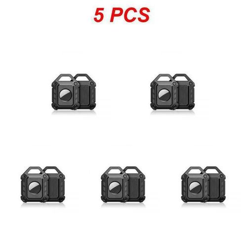 1~5pcs Airtag Armor Protector Key Chain Anti-Loss Tracker Air Tag Three Proofing Case Key Holder Front Back Full