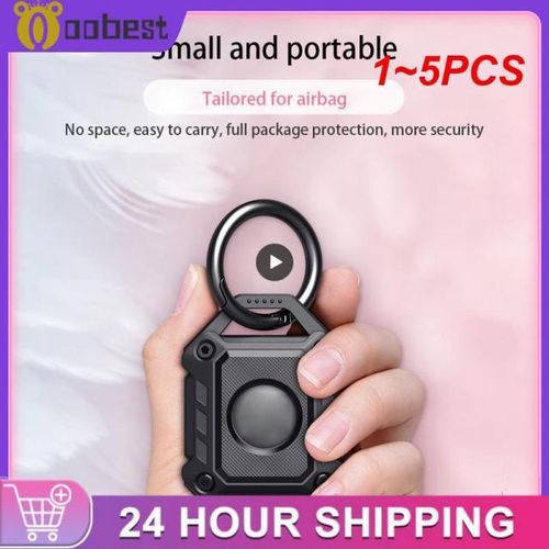 1~5pcs Airtag Armor Protector Key Chain Anti-Loss Tracker Air Tag Three Proofing Case Key Holder Front Back Full