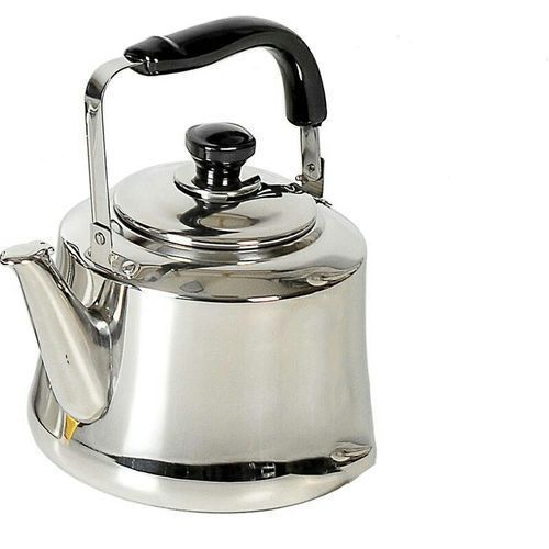 5 Litre Whistling Tea Boiling Kettle, Handle Design Varies - Silver