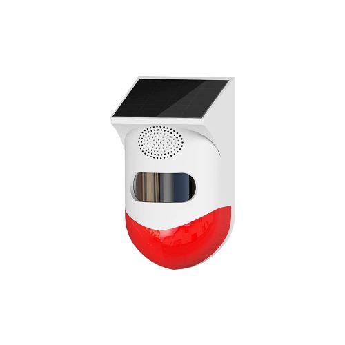 Solar Motion Sensor Alarm Outdoor 120dB Sound Security Alarm Siren Strobe Light For Home,Farm,Barn,Villa,Yard