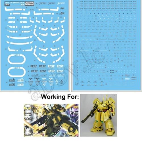 for MG 1/100 PMX-003 The-O D.L Model Master Water Slide pre-cut Caution Details Add-on Decal Sticker UC49 DL DaLin Zeta
