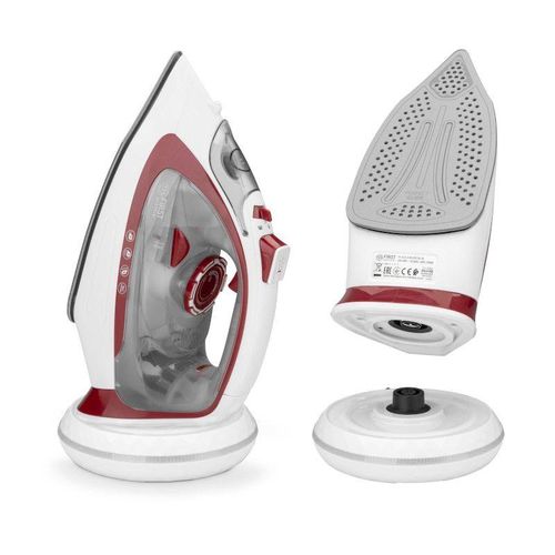 Hoffmans Wireless Cordless Steam Iron 2200-2400 W, Water Tank 450 ml, Ceramic Sole, 52 Holes, Spray, Anti-Calc Function -Multicolor
