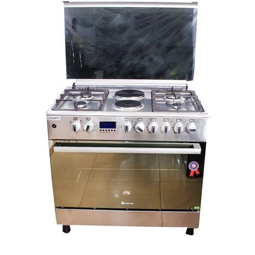 Blueflame 9042ERF 2 Electric 4 Gas Timer Rotisserie Cooker - Silver