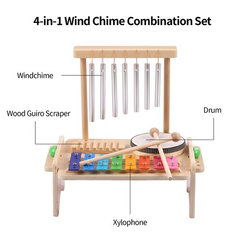 Wind Chime Combination Set Kids Drum Set Windchime