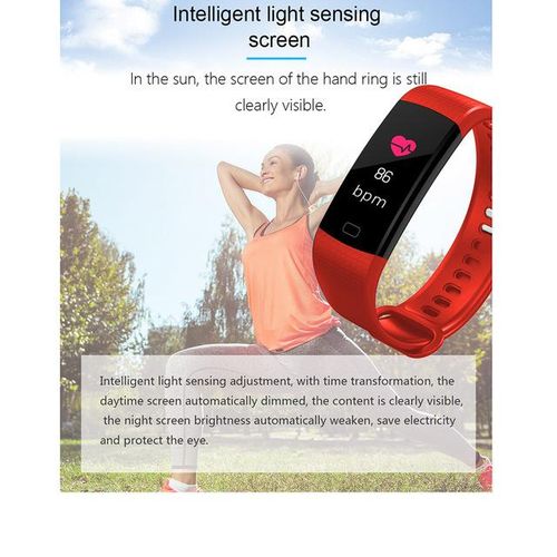 Smart Band Y5 Heart Rate Blood Pressure Monitor High Brightness Colorful Screen Smart Bracelet Wristband Notification