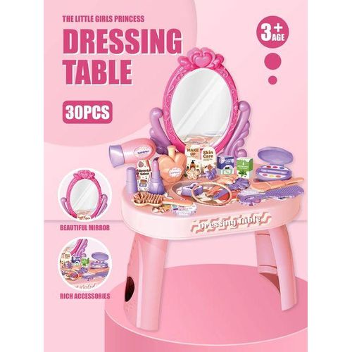 30pcs Kids dressing table toy girl simulation home makeup and makeup jewelry box 3-4 5-6 years old baby birthday