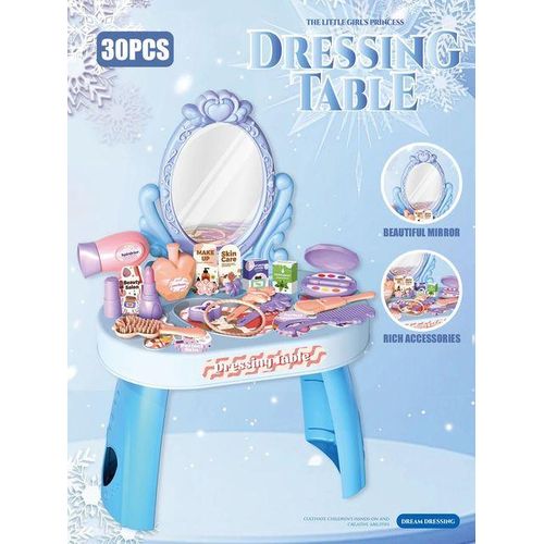 30pcs Kids dressing table toy girl simulation home makeup and makeup jewelry box 3-4 5-6 years old baby birthday