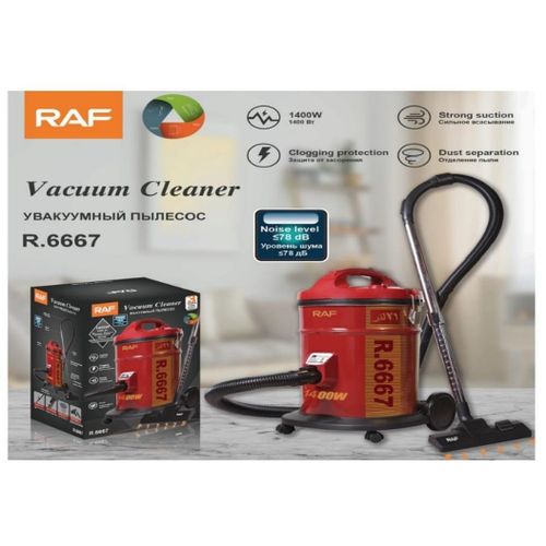 RAF 26L Dust Bags Carpet Commercial Wet And Dry Canister Vacuum Cleaner- Multicolor
