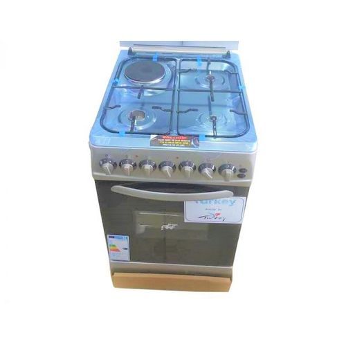 Super chef 3Gas + 1Electric 60x50 Timer Grill Rotisserie Cooker- Silver