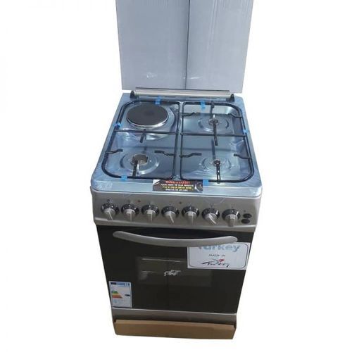 Super chef 3Gas + 1Electric 60x50 Timer Grill Rotisserie Cooker- Silver