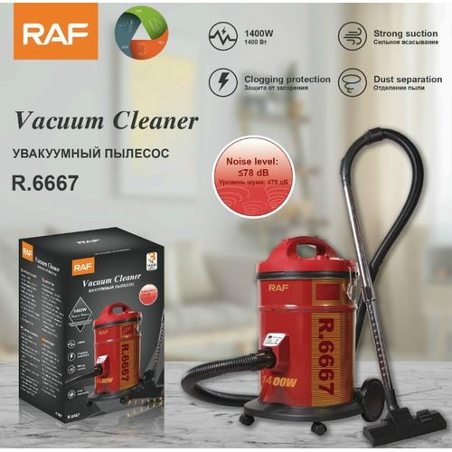 RAF 26L Dust Bags Carpet Commercial Wet And Dry Canister Vacuum Cleaner- Multicolor