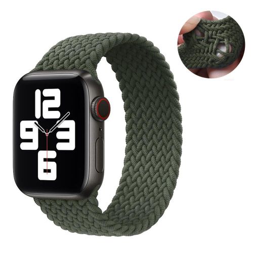 VAORLO Fabric Braided Solo Loop Nylon Strap For Apple Watch SE 6 Band 44mm 40mm 38mm 42mm